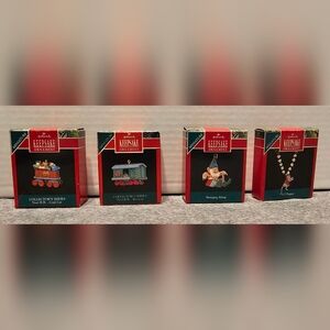 4 Hallmark Keepsake miniature ornaments
